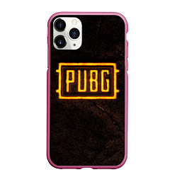 Чехол iPhone 11 Pro матовый PUBG ПАБГ NEON, цвет: 3D-малиновый