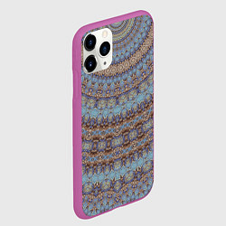 Чехол iPhone 11 Pro матовый Этнический арабский узор, цвет: 3D-фиолетовый — фото 2