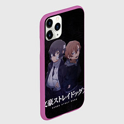 Чехол iPhone 11 Pro матовый Осаму Дазай и Чуя Накахара, цвет: 3D-фиолетовый — фото 2