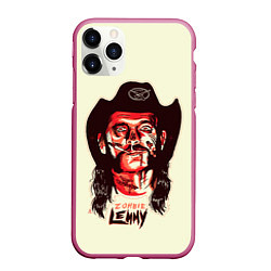 Чехол iPhone 11 Pro матовый Zombie Lemmy, цвет: 3D-малиновый