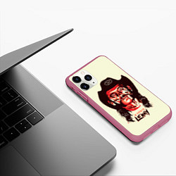 Чехол iPhone 11 Pro матовый Zombie Lemmy, цвет: 3D-малиновый — фото 2