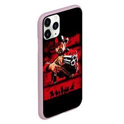 Чехол iPhone 11 Pro матовый Red Dead Redemption 2, цвет: 3D-розовый — фото 2