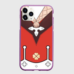 Чехол iPhone 11 Pro матовый КОСТЮМ КЛИ ГЕНШИН ИМПАКТ