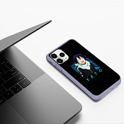 Чехол iPhone 11 Pro матовый Ято Бездомный бог, цвет: 3D-светло-сиреневый — фото 2