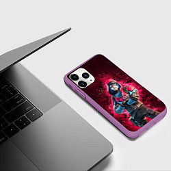 Чехол iPhone 11 Pro матовый Fortnite Bonehead, цвет: 3D-фиолетовый — фото 2