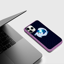 Чехол iPhone 11 Pro матовый Ori, цвет: 3D-фиолетовый — фото 2
