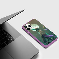 Чехол iPhone 11 Pro матовый XIAO СЯО ПОЛНОЛУНИЕ, цвет: 3D-фиолетовый — фото 2