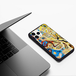 Чехол iPhone 11 Pro матовый Психоделическое искусство, цвет: 3D-черный — фото 2