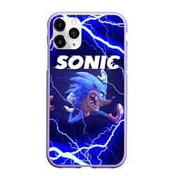 Чехол iPhone 11 Pro матовый SONIC СОНИК Z, цвет: 3D-светло-сиреневый