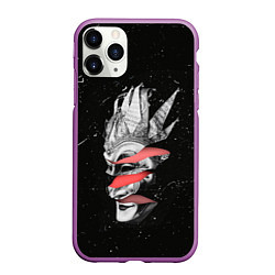 Чехол iPhone 11 Pro матовый Mask Brejcha, цвет: 3D-фиолетовый