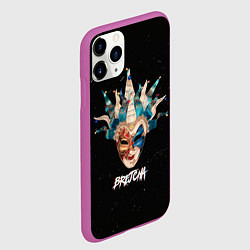 Чехол iPhone 11 Pro матовый Брейча, цвет: 3D-фиолетовый — фото 2