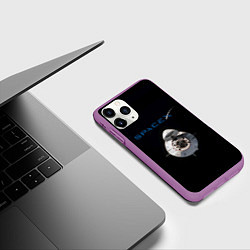 Чехол iPhone 11 Pro матовый SpaceX Dragon 2, цвет: 3D-фиолетовый — фото 2