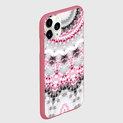 Чехол iPhone 11 Pro матовый Абстрактный современный фон, цвет: 3D-малиновый — фото 2
