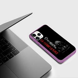 Чехол iPhone 11 Pro матовый DISTURBED, цвет: 3D-фиолетовый — фото 2