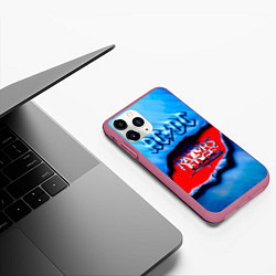 Чехол iPhone 11 Pro матовый ACDC - The Razor’s Edge, цвет: 3D-малиновый — фото 2
