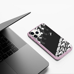 Чехол iPhone 11 Pro матовый БМВ BMW TIRE TREAD, цвет: 3D-розовый — фото 2