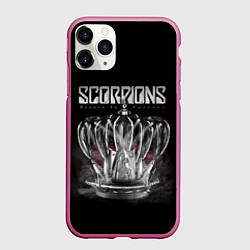 Чехол iPhone 11 Pro матовый SCORPIONS, цвет: 3D-малиновый