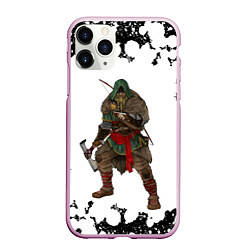 Чехол iPhone 11 Pro матовый ASSASSINS CREED VALHALLA спина Z, цвет: 3D-розовый