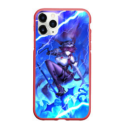 Чехол iPhone 11 Pro матовый Rosaria Genshin Impact Z, цвет: 3D-красный