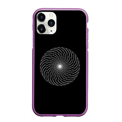 Чехол iPhone 11 Pro матовый Абстрактный Круг, цвет: 3D-фиолетовый