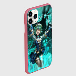 Чехол iPhone 11 Pro матовый Сахароза Genshin Impact Геншин Импакт Z, цвет: 3D-малиновый — фото 2