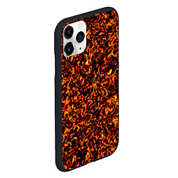 Чехол iPhone 11 Pro матовый Лавовые разводы, цвет: 3D-черный — фото 2