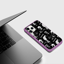 Чехол iPhone 11 Pro матовый Ghostemane, цвет: 3D-фиолетовый — фото 2