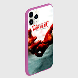 Чехол iPhone 11 Pro матовый Temper Temper - Bullet For My Valentine, цвет: 3D-фиолетовый — фото 2