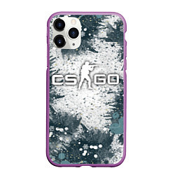 Чехол iPhone 11 Pro матовый CS GO - Контра, цвет: 3D-фиолетовый