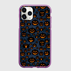 Чехол iPhone 11 Pro матовый HALLOWEEN, цвет: 3D-фиолетовый