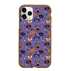 Чехол iPhone 11 Pro матовый Хэллоуин, цвет: 3D-коричневый