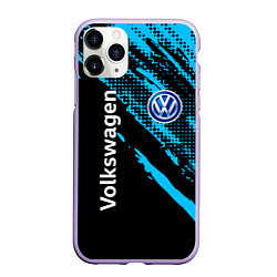 Чехол iPhone 11 Pro матовый Volkswagen Фольксваген, цвет: 3D-светло-сиреневый