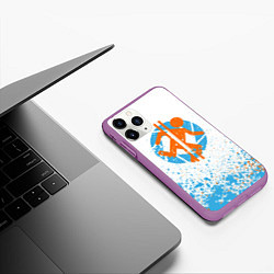 Чехол iPhone 11 Pro матовый PORTAL 2, цвет: 3D-фиолетовый — фото 2