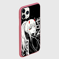 Чехол iPhone 11 Pro матовый Zero Two, Darling in the Franx, цвет: 3D-малиновый — фото 2