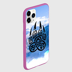 Чехол iPhone 11 Pro матовый Печать Велеса Волчья лапа, цвет: 3D-фиолетовый — фото 2
