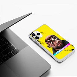 Чехол iPhone 11 Pro матовый CD Projekt CYBERPUNK 2077, цвет: 3D-белый — фото 2