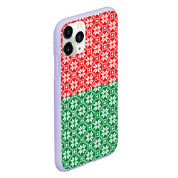 Чехол iPhone 11 Pro матовый Беларусь алатырь, цвет: 3D-светло-сиреневый — фото 2