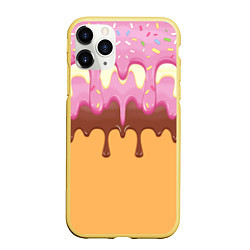 Чехол iPhone 11 Pro матовый Мороженое Ice Scream Z, цвет: 3D-желтый