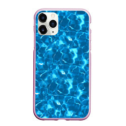 Чехол iPhone 11 Pro матовый Текстура Воды Море, цвет: 3D-розовый