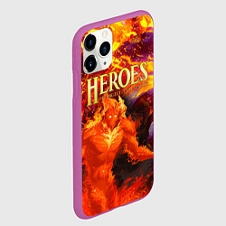Чехол iPhone 11 Pro матовый HoM Огненный, цвет: 3D-фиолетовый — фото 2