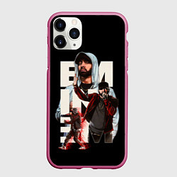 Чехол iPhone 11 Pro матовый Marshall Mathers, цвет: 3D-малиновый
