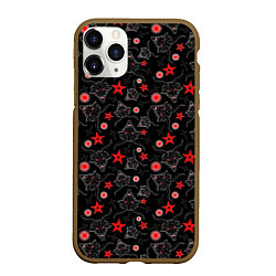 Чехол iPhone 11 Pro матовый Сатана, цвет: 3D-коричневый