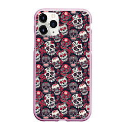 Чехол iPhone 11 Pro матовый Halloween, цвет: 3D-розовый