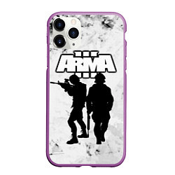 Чехол iPhone 11 Pro матовый Arma Арма,Tactical Simulator, цвет: 3D-фиолетовый
