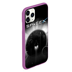 Чехол iPhone 11 Pro матовый Space X, цвет: 3D-фиолетовый — фото 2