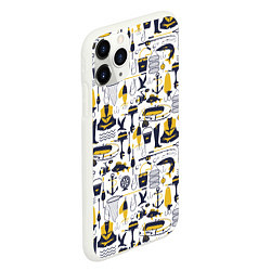 Чехол iPhone 11 Pro матовый Рыбалка, цвет: 3D-белый — фото 2