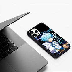 Чехол iPhone 11 Pro матовый Чжун Юнь Genshin Impact, цвет: 3D-черный — фото 2