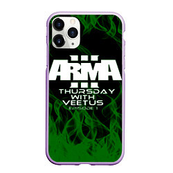 Чехол iPhone 11 Pro матовый Arma, цвет: 3D-сиреневый