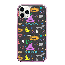 Чехол iPhone 11 Pro матовый Уютный Halloween, цвет: 3D-розовый