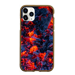 Чехол iPhone 11 Pro матовый Магия углей, цвет: 3D-коричневый